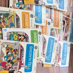 GE Shown 'N Tell Picture Sound Program Vinyl Record Set - Multicolor